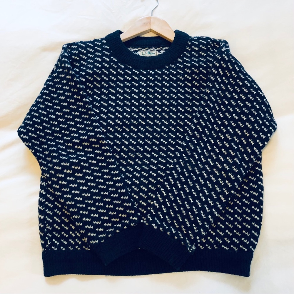L.L. Bean Vintage Birdseye Fisherman Sweater